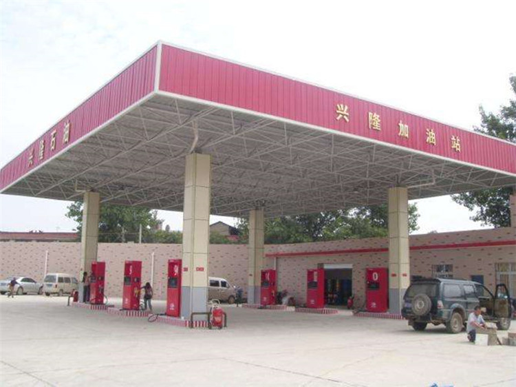 江阴加油站钢结构网架案例9